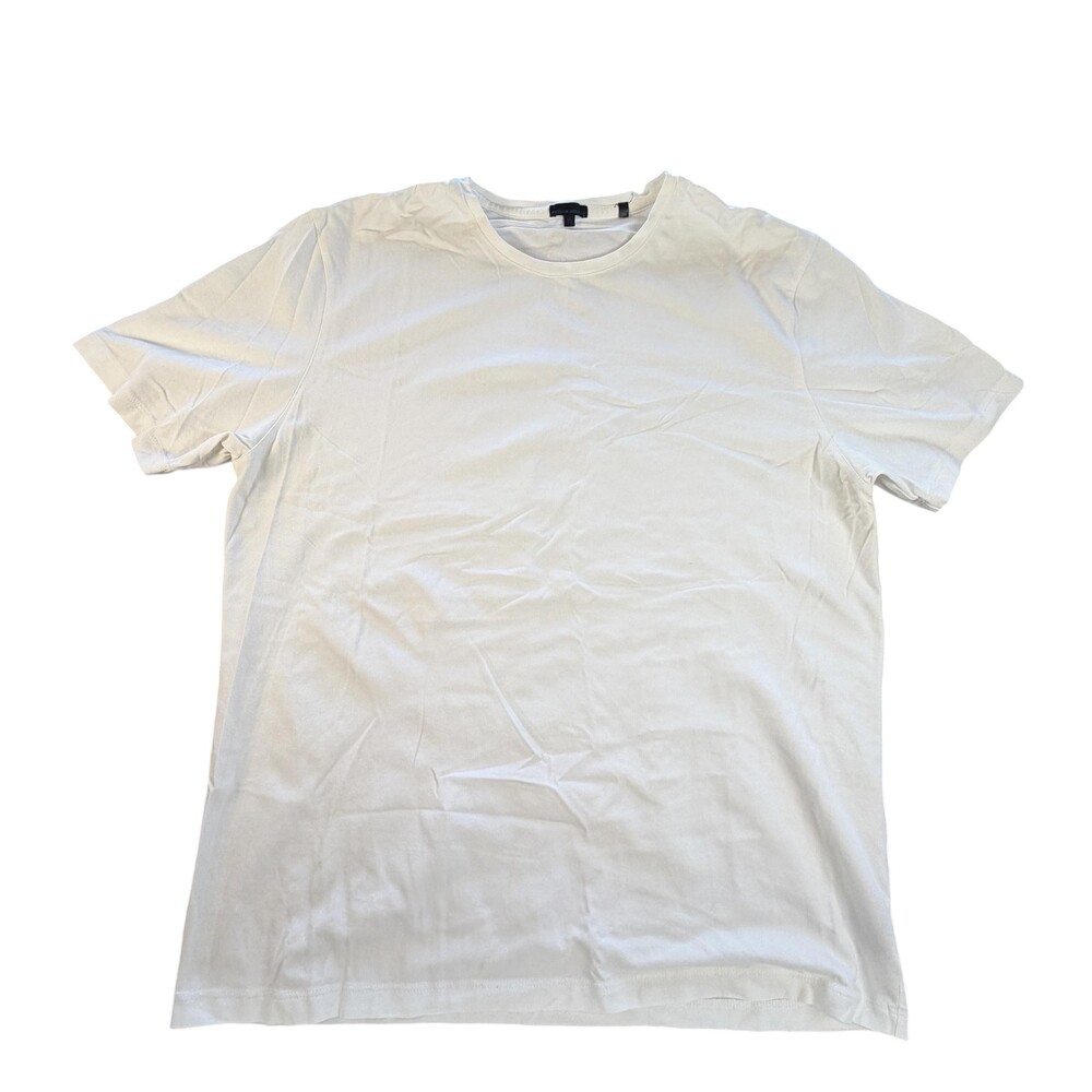 Patrick Assaraf Shirt Mens 2XL White Pima Cotton Stretch Crewneck Tee Basic